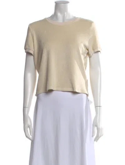 Pre-owned Suzie Kondi Crew Neck Short Sleeve Top In Neutral