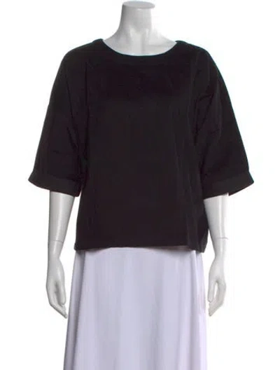 Pre-owned Suzie Kondi Crew Neck Short Sleeve Top W/ Tags In Black
