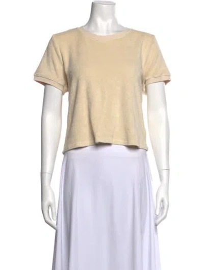 Pre-owned Suzie Kondi Crew Neck Short Sleeve T-shirt In Neutrals