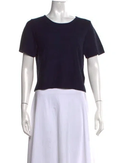 Pre-owned Suzie Kondi Crew Neck Short Sleeve T-shirt W/ Tags In Blue/white