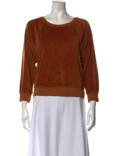Pre-owned Suzie Kondi Crew Neck Sweater In Brown/orange