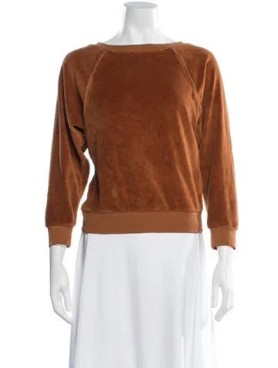 Pre-owned Suzie Kondi Crew Neck Sweater In Orange