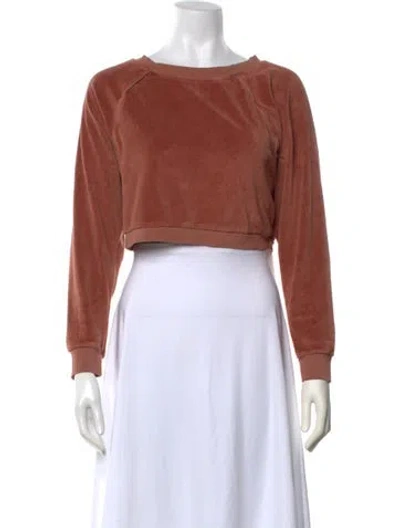 Pre-owned Suzie Kondi Crew Neck Sweater In Orange