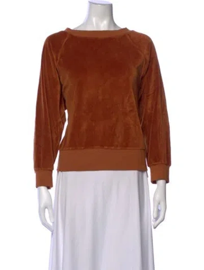 Pre-owned Suzie Kondi Crew Neck Sweater In Orange