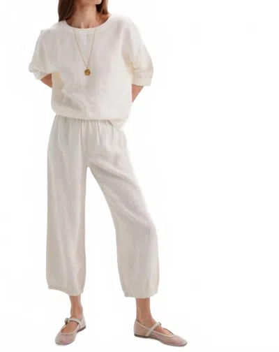 Suzie Kondi Delos Linen Pants In White