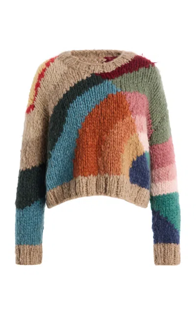 Suzie Kondi Emilia Joshi Hand-knit Cashmere Sweater In Multi