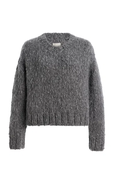 Suzie Kondi Joshi Hand-knit Cashmere Sweater In Grey