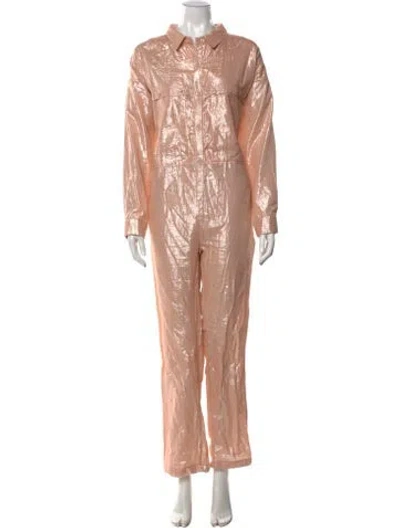 Pre-owned Suzie Kondi Jumpsuit W/ Tags In Metallic/pink