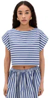 Suzie Kondi Kori Crop Top Wide Navy Combo In Wide Navy Combo