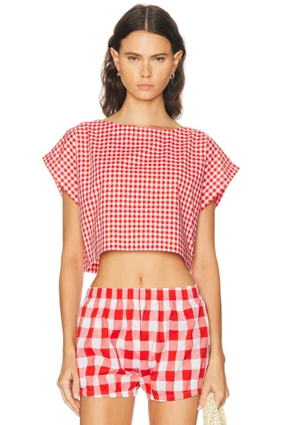 Suzie Kondi Kori Top In Cherry Gingham