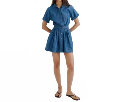 Suzie Kondi Koukla Denim Mini Dress In Agean In Blue
