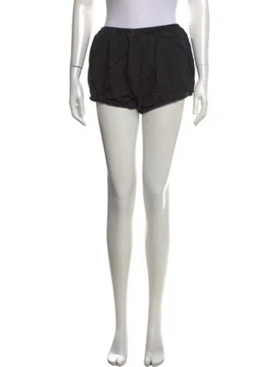 Pre-owned Suzie Kondi Linen Mini Shorts In Black