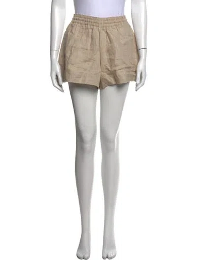 Pre-owned Suzie Kondi Linen Mini Shorts In Neutral