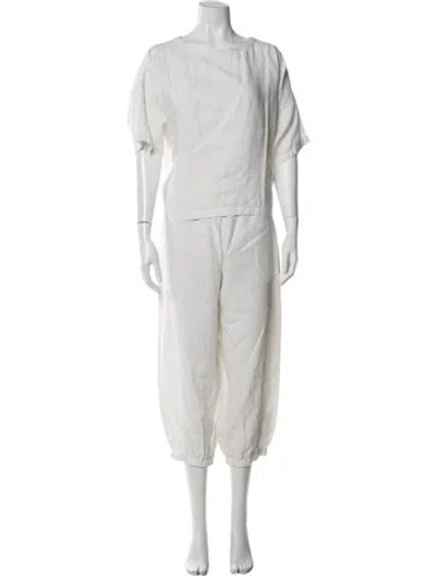 Pre-owned Suzie Kondi Linen Set In Neutral
