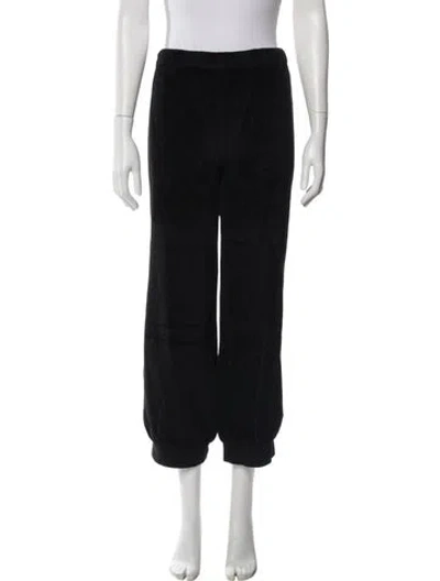 Pre-owned Suzie Kondi Linen Sweatpants In Black