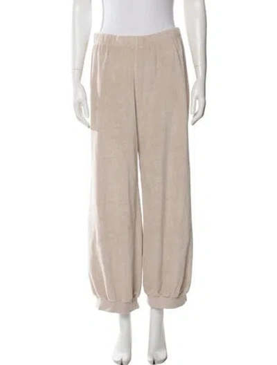 Pre-owned Suzie Kondi Linen Sweatpants In Brown