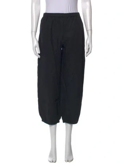 Pre-owned Suzie Kondi Linen Wide Leg Pants In Black