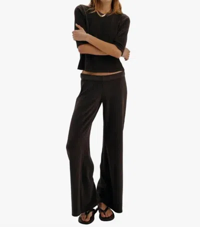 Suzie Kondi Lito Flared Pants In Truffle In Blue