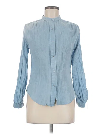 Pre-owned Suzie Kondi Long Sleeve Blouse In Blue