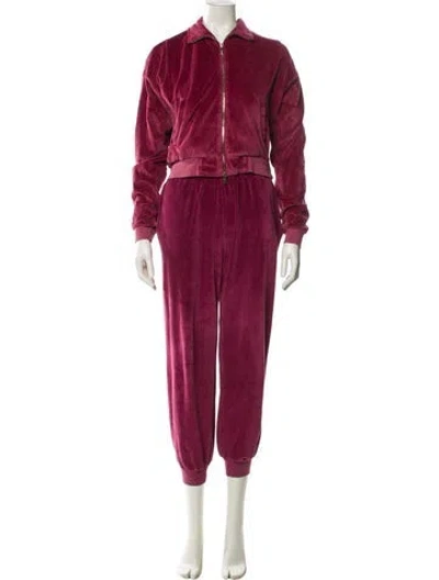 Pre-owned Suzie Kondi Lounge Set In Burgundy
