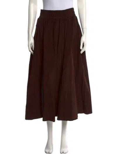 Pre-owned Suzie Kondi Midi Length Skirt W/ Tags In Brown