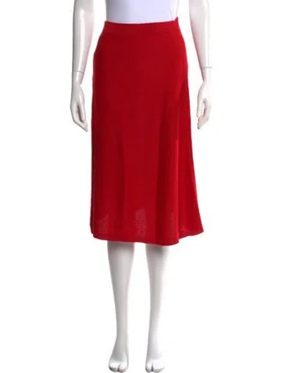 Pre-owned Suzie Kondi Midi Length Skirt W/ Tags In Red