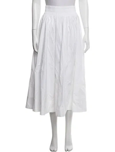 Pre-owned Suzie Kondi Midi Length Skirt In White