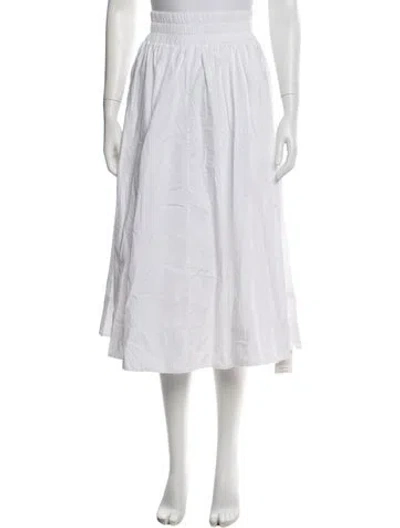 Pre-owned Suzie Kondi Midi Length Skirt In White