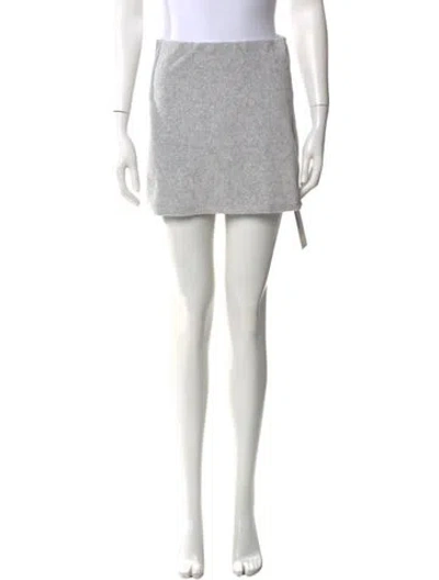 Pre-owned Suzie Kondi Mini Skirt In Gray