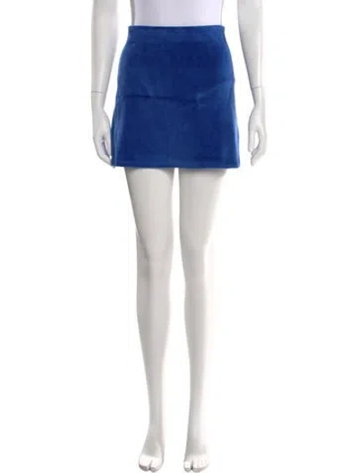 Pre-owned Suzie Kondi Mini Skirt W/ Tags In Blue