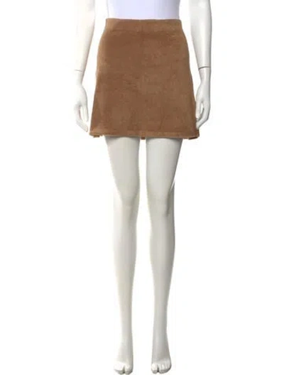 Pre-owned Suzie Kondi Mini Skirt W/ Tags In Brown