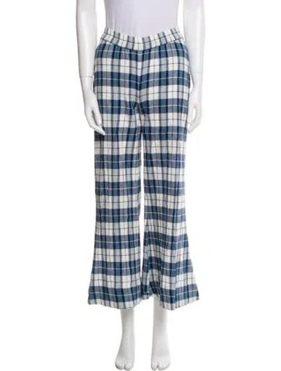 Pre-owned Suzie Kondi Plaid Print Sweatpants In Multi