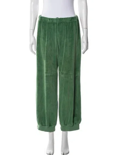 Pre-owned Suzie Kondi Pleated Accents Sweatpants In Green
