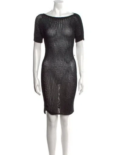 Pre-owned Suzie Kondi Polka Dot Print Mini Dress In Black