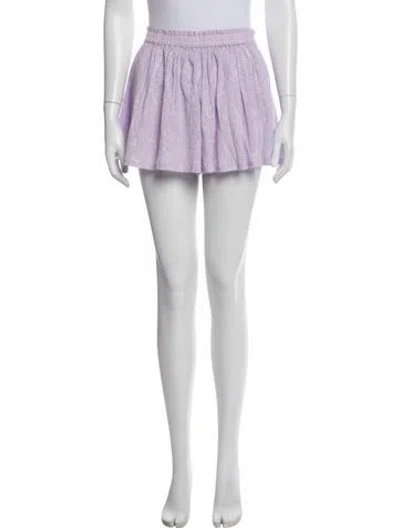 Pre-owned Suzie Kondi Printed Mini Shorts W/ Tags In Purple