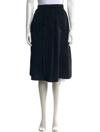 Pre-owned Suzie Kondi Ruffle Embellishment Midi Length Skirt In Black