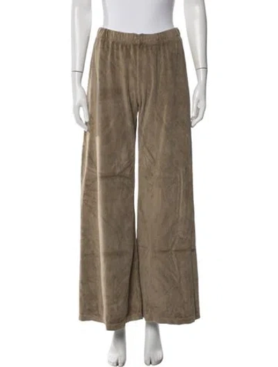Pre-owned Suzie Kondi Ruffle Embellishment Sweatpants In Neutral