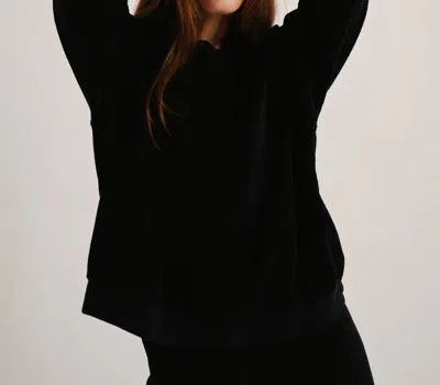 Suzie Kondi Samos Oversized Sweatshirt In Terry In Black