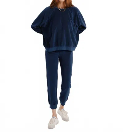 Suzie Kondi Samos Terry Sweatshirt In Navy In Blue
