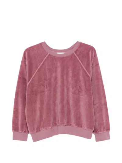Suzie Kondi Samos Velours-pullover Mit Raglanärmeln In Pink