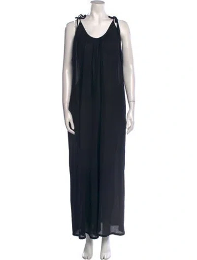 Pre-owned Suzie Kondi Scoop Neck Jumpsuit In Black
