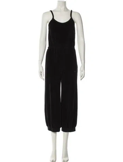 Pre-owned Suzie Kondi Scoop Neck Jumpsuit In Black