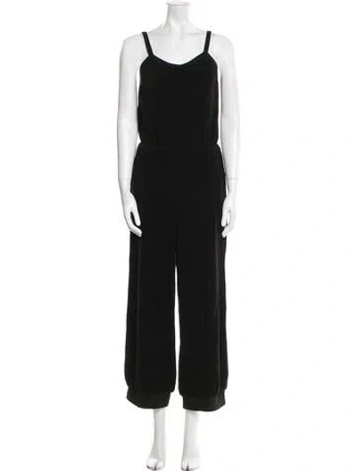 Pre-owned Suzie Kondi Scoop Neck Jumpsuit In Black