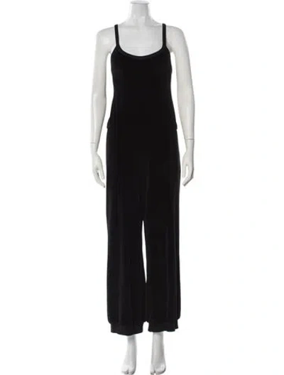 Pre-owned Suzie Kondi Scoop Neck Jumpsuit In Black