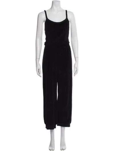 Pre-owned Suzie Kondi Scoop Neck Jumpsuit In Black