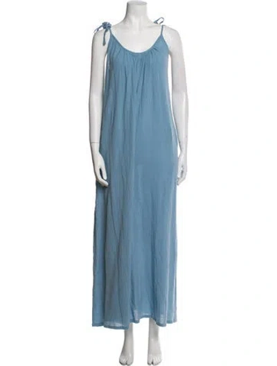 Pre-owned Suzie Kondi Scoop Neck Jumpsuit In Blue