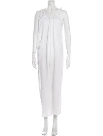 Pre-owned Suzie Kondi Scoop Neck Jumpsuit In Neutral