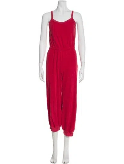 Pre-owned Suzie Kondi Scoop Neck Jumpsuit In Pink