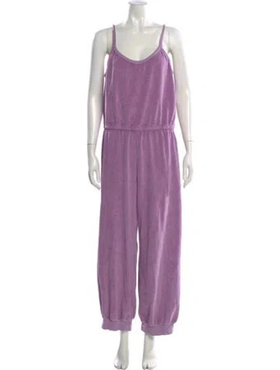 Pre-owned Suzie Kondi Scoop Neck Jumpsuit In Purple