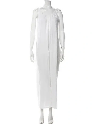 Pre-owned Suzie Kondi Scoop Neck Jumpsuit W/ Tags In White